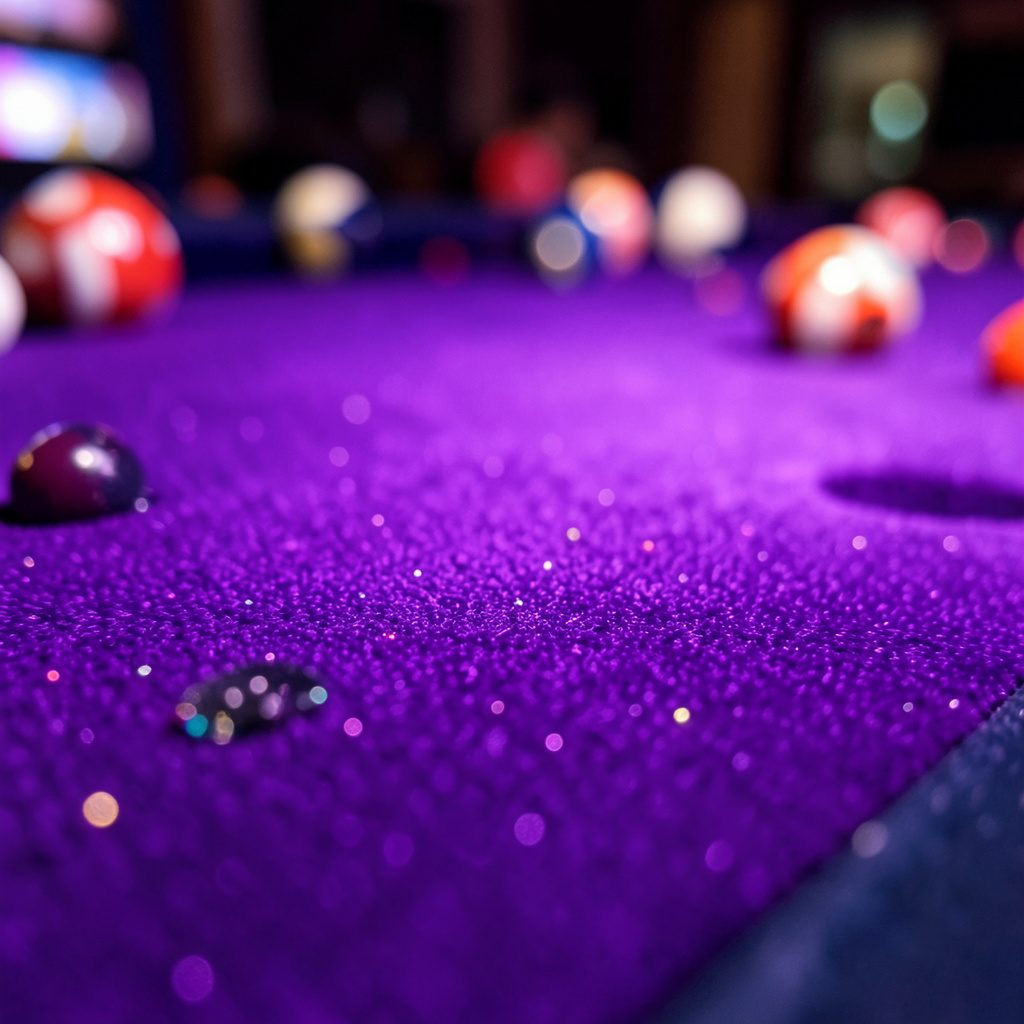 Soft close-up of warm casino lights glowing against a deep plum background, suggesting the warm glow of slot machines.