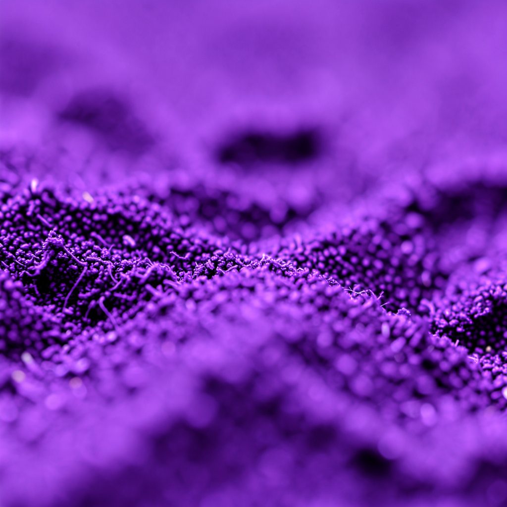 Extreme close-up of a soft lilac fabric texture with rounded, pillowy folds and gentle light.